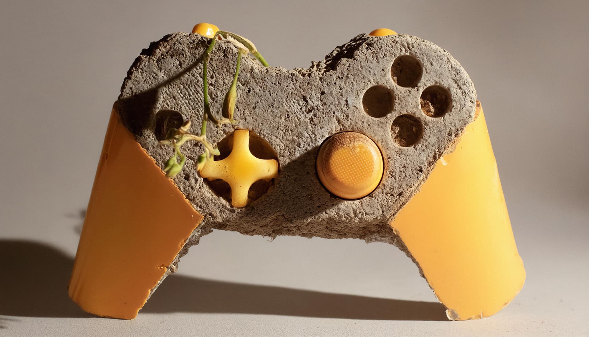 Concrete & sprouting seed